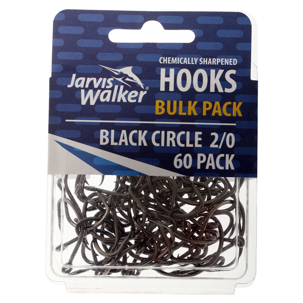 Jarvis Walker Black Chemcially Sharpened Circle Hook Mega Bulk Value Pack 1 Jarvis Walker Black Chemcially Sharpened Circle Hook Mega Bulk Value Pack
