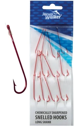 Jarvis Walker Chemically Sharpened Snelled Long Shank Hook Rig -Best Fishing Store 631 3123dh651 1 1