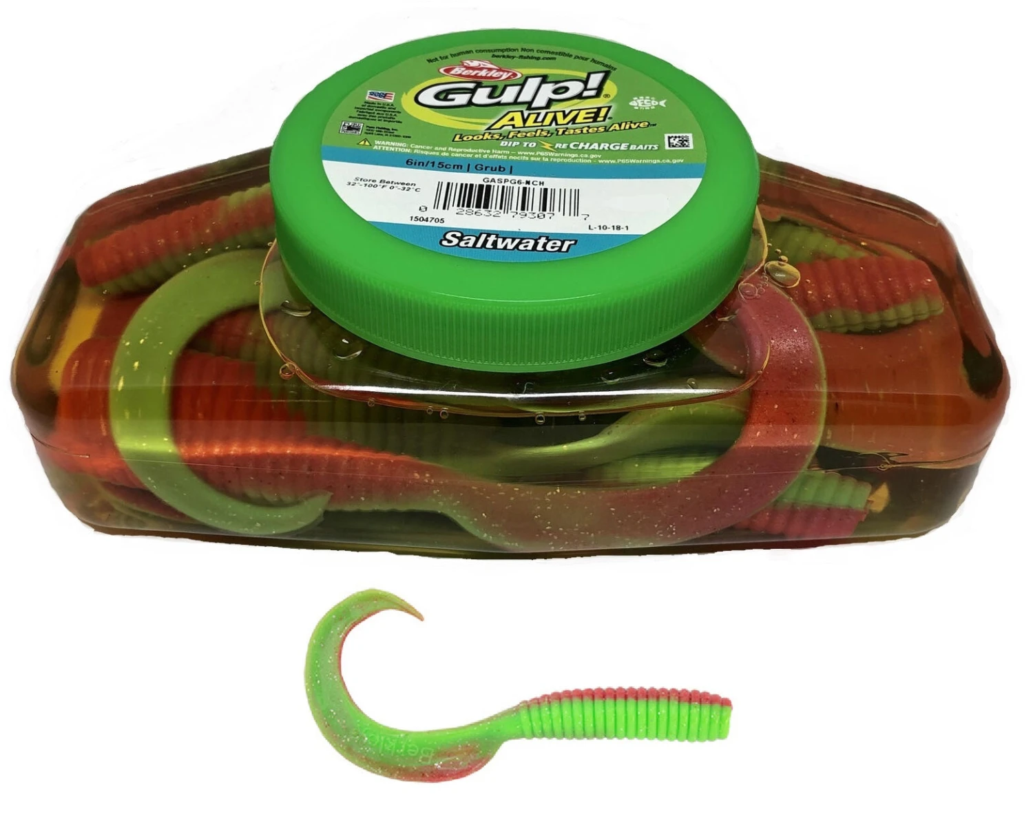 Berkley Gulp Alive 6 Inch Grub Soft Plastic Lure Bulk Tub - Image 2