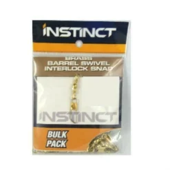Instinct Brass Barrel Interlock Snap Swivel Bulk Value Pack