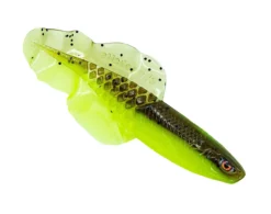 Chasebaits Flacid Shad 4.25 Inch Soft Plastic Lure -Best Fishing Store Chasebaits Flacid Shad 4.25 Inch Soft Plastic Lime Tiger