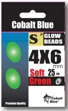 Cobalt Blue Soft Lumo Green Bead