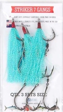 Elkat HD Korean Striker 7 Flasher Pre Ganged Dressed Gang Hook Sets 8 Elkat HD Korean Striker 7 Flasher Pre Ganged Dressed Gang Hook Sets - Image 8