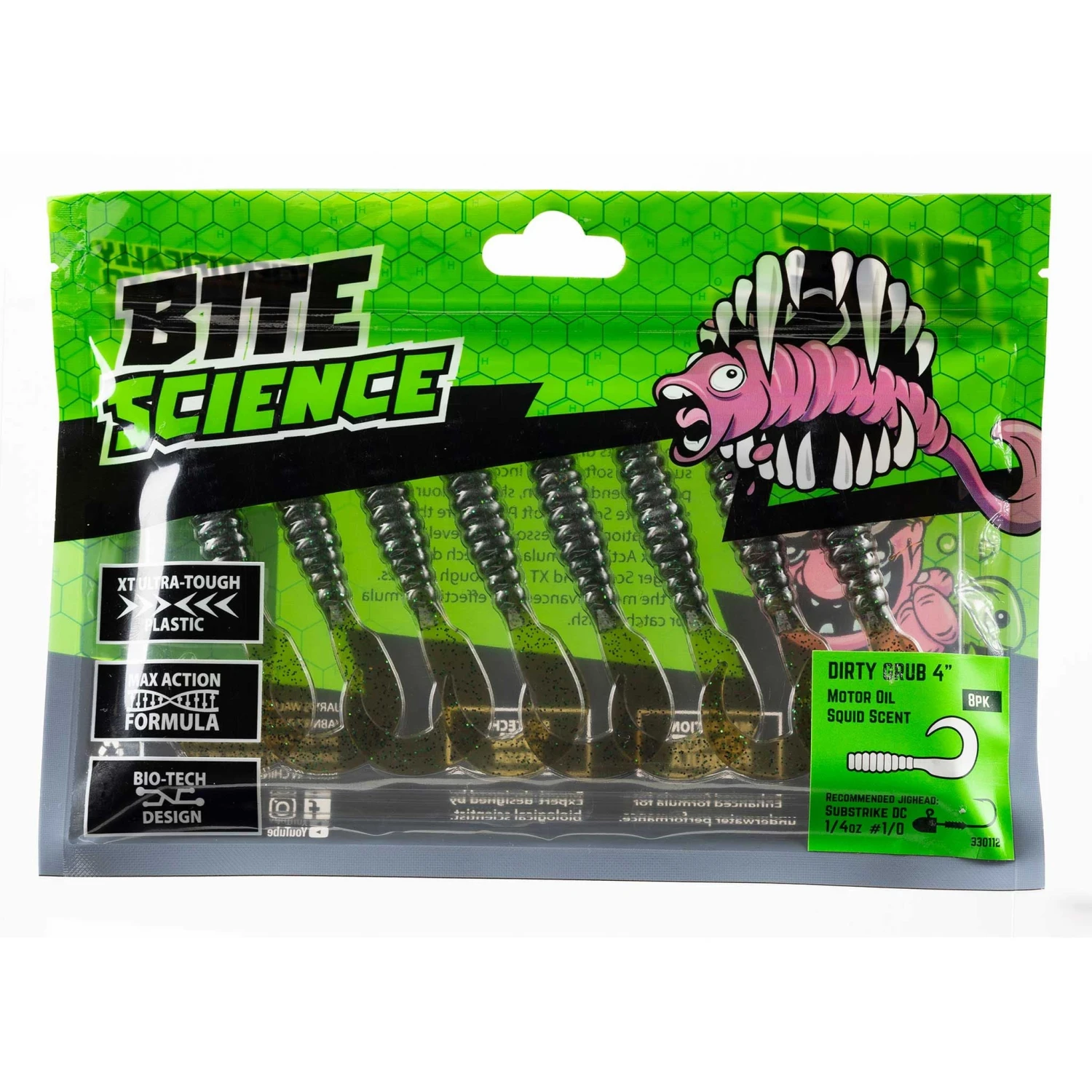 Bite Science Dirty Grub Soft Plastic Lure 4 Inch 4 Bite Science Dirty Grub Soft Plastic Lure 4 Inch - Image 4