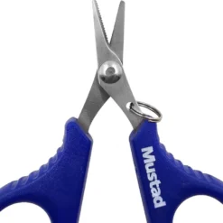 Wilson Mustad Blue Serrated Braid Scissor - Black Titanium