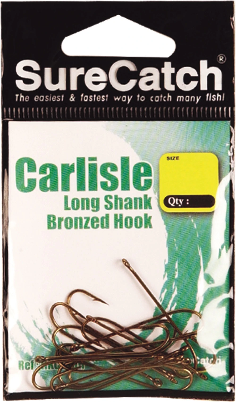 Sure Catch Bronzed Carlisle Bloodworm Long Shank Hook 1 Sure Catch Bronzed Carlisle Bloodworm Long Shank Hook