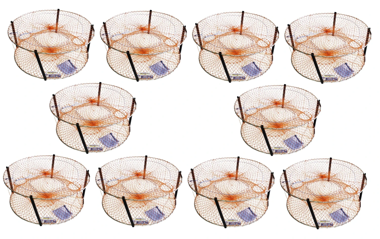 Wilson Standard Crab Trap Round-4 Entry Orange - 10 Pack 1 Wilson Standard Crab Trap Round-4 Entry Orange - 10 Pack