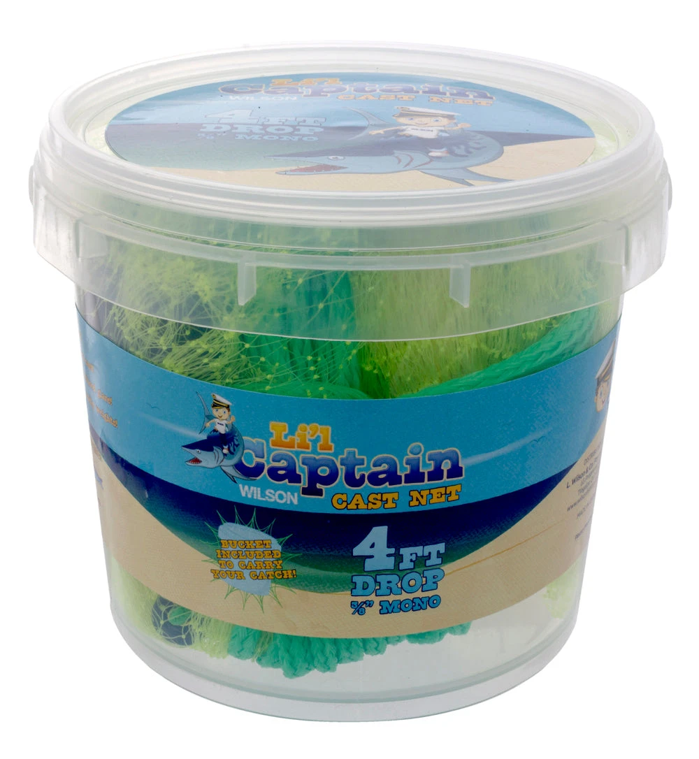 Wilson Little Captain Junior Kids Cast Net 4ft 1 Wilson Little Captain Junior Kids Cast Net 4ft