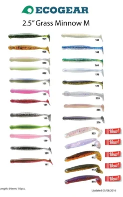 Ecogear Grass Minnow M Soft Plastic Fishing Lure
