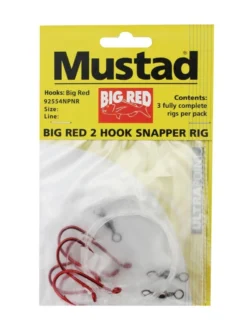 Mustad Big Red 2 Hook Snapper Rigs - 3 Pack -Best Fishing Store full 1322 mrbrs 1 1 1 2