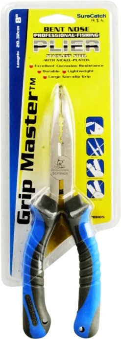 SureCatch Grip Master Bent Nose Pliers - 8 Inch